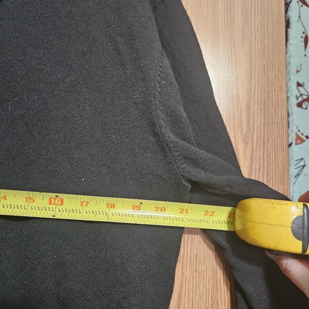 Haggar Men's Quarter Zip Long Sleeve Pullover Sweater Black Size Large! - Picture 4 of 5